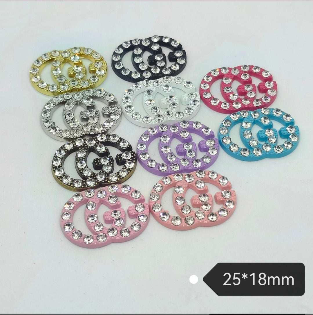 Junk Charms #5: GUCCI GG Logos Large Junk Charms Designer Luxury Charms for Nails, Phone Cases, Bags, Arts and Crafts