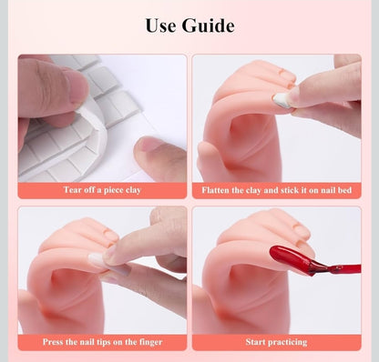 Practice Hands for Nail Art Bendable Flexible Silicone