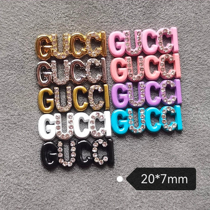 Junk Charms #5: GUCCI GG Logos Large Junk Charms Designer Luxury Charms for Nails, Phone Cases, Bags, Arts and Crafts