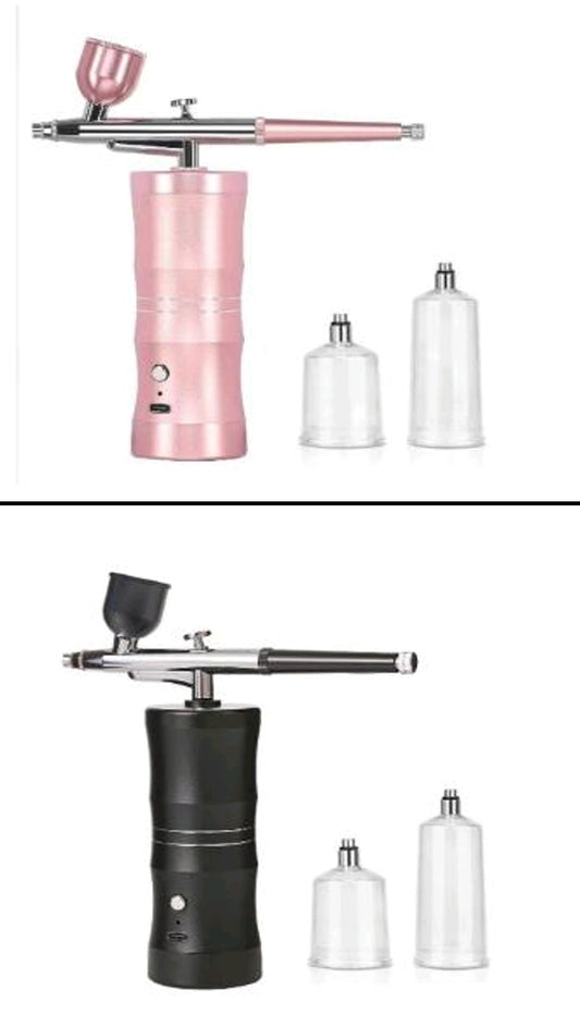Airbrush Machines and Airbrush Colors for Nails Cordless Portable Airbrush Kit with Compressor High-Pressure Rechargeable Air Brush Spray Machine with 0.3mm Nozzle for Painting Makeup Model Barber Cookie Cake