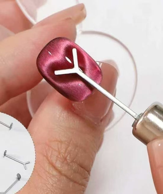 2 Pieces Y-Shaped Iron Wire Can Be Used With Magnets To Creat Heart Shapes Effect For Cat Eye Polish Magnetic Nail Art Tool Nail Art Accessories