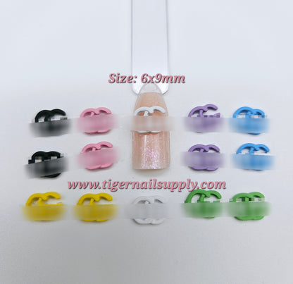 Colorful Logo Nail Charms
