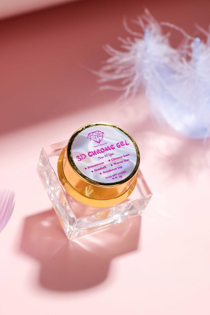 Ruby 3D Chrome Base 5 in 1 Multifunction Gel Non-Wipe 5g jar