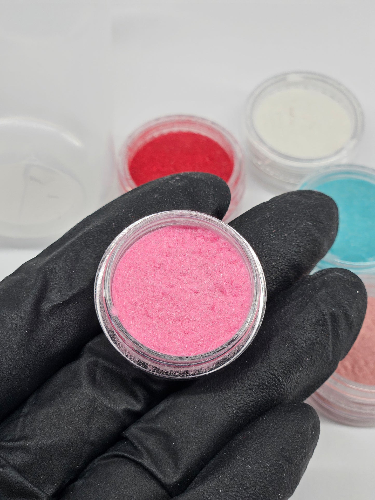 5 Jars Nail Fluff Flocking Powder for Nail Art Velvet Powder