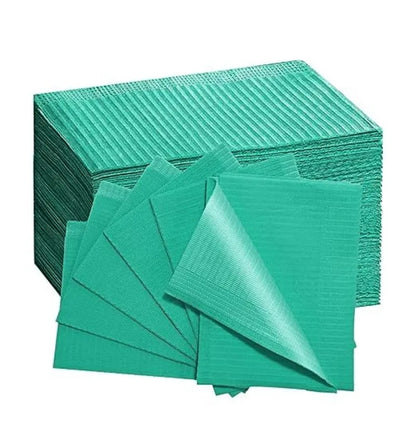 125PCS Disposable Nail Table Towels Paper Mat 13" X 17" 3 Ply Dental Bib