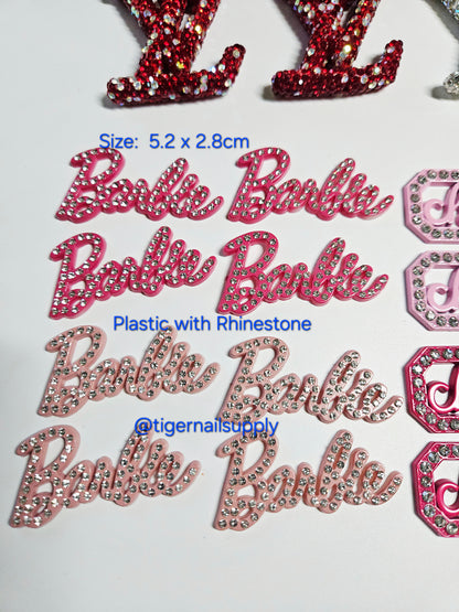 YSL PRADA BARBIE Logos Large Junk Charms Designer Luxury Charms for Nails, Phone Cases, Bags, Arts and Crafts