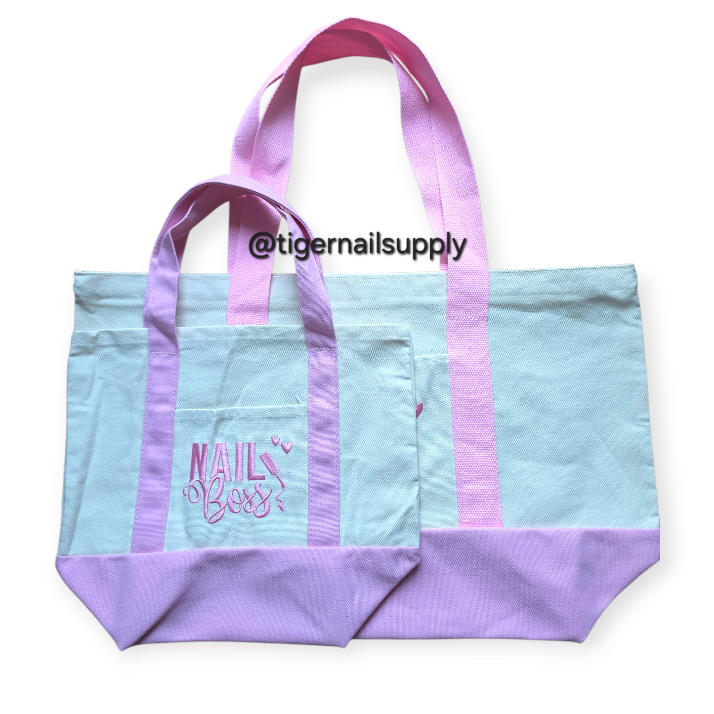 Nail Boss Pink Tote Bags 2 Sizes