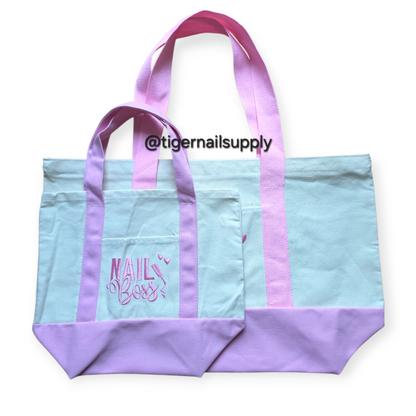 Nail Boss Pink Tote Bags 2 Sizes
