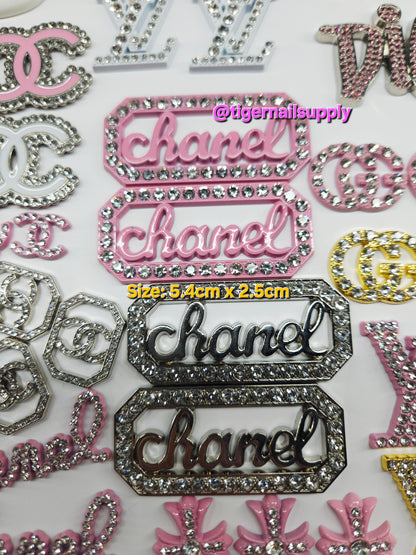 Listing 1 of 3: Large Junk Charms Designer BRAND LOGOS Luxury Charms for Nails, Phone Cases, Bags, Arts and Crafts